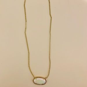 Kendra Scott white and gold necklace